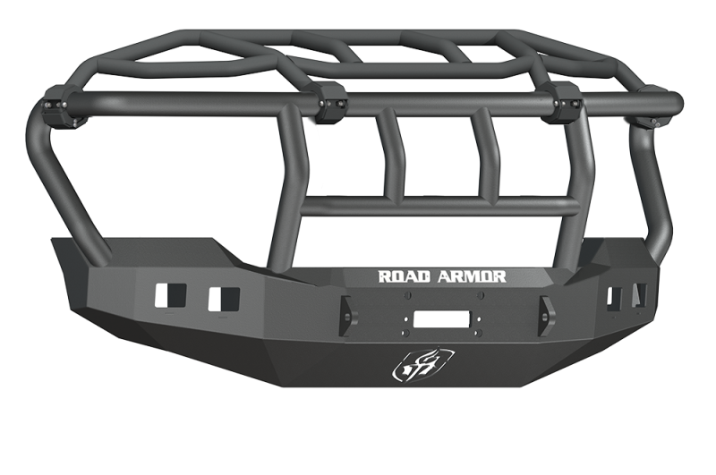 Ford F-250 Bumper - Front - Road Armor - Stealth Front Winch w/Intimidator Guard - Tex Blk - `11-`16